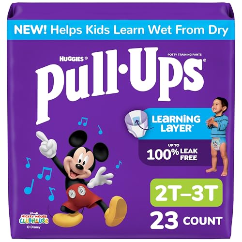 Pull-Ups Boys' Potty Training Pants, Size 2T-3T Training Underwear (16-34 lbs), 23 Count