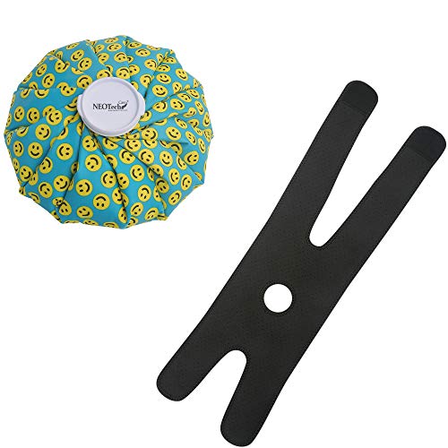 Neotech Care Ice Bag(8 inch, Smile Design) and Wraparound Strap Bundle