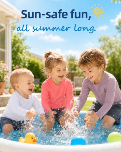 Image of 6M-5T 3-Pack Baby Toddler Rash Guard Swim Shirts UPF 50+ Boys Girls