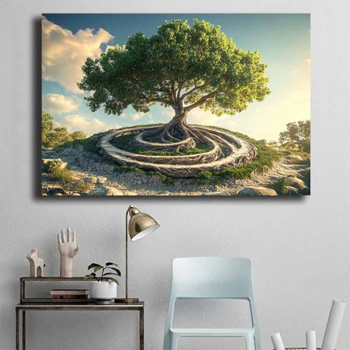 Impression sur toile arbre de vie symbolique déco zen salon et bain - 4