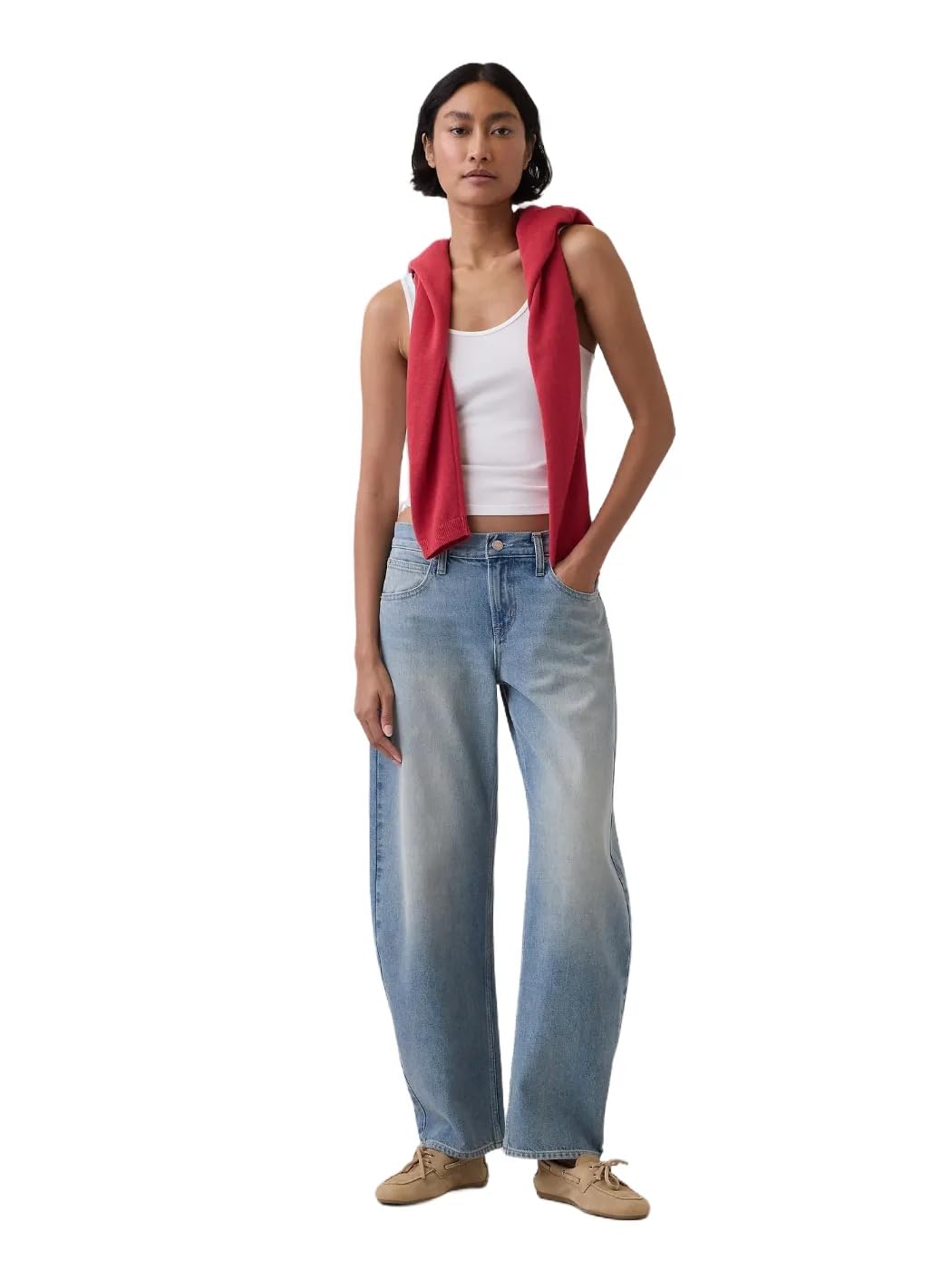 Women's Low Rise Barrel Denim Jean