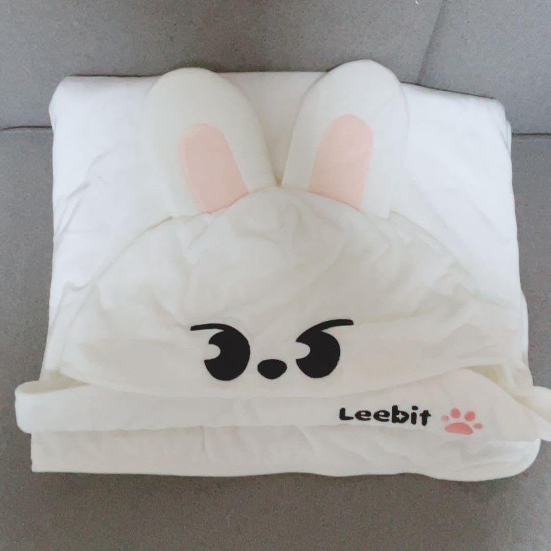 Leebit ウサギ耳 フード付きブランケット