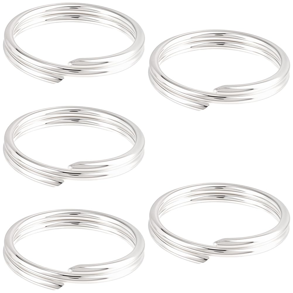 Beebeecraft 5Pcs 925 Sterling Silver Split Jump Rings 8x1.5mm Tiny Round Open Double Loop Jump Rings Connectors with Box for Jewellery Making Necklaces Bracelet Keychains Diy Craft