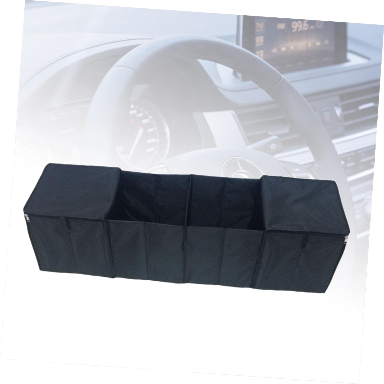 Yardwe 4cuadrículas Caja De Almacenamiento Para Maletero De Coche Organizador De Maletero Plegable Gran Capacidad Compartimentos Contenedor De Almacenamiento Para Automóvil