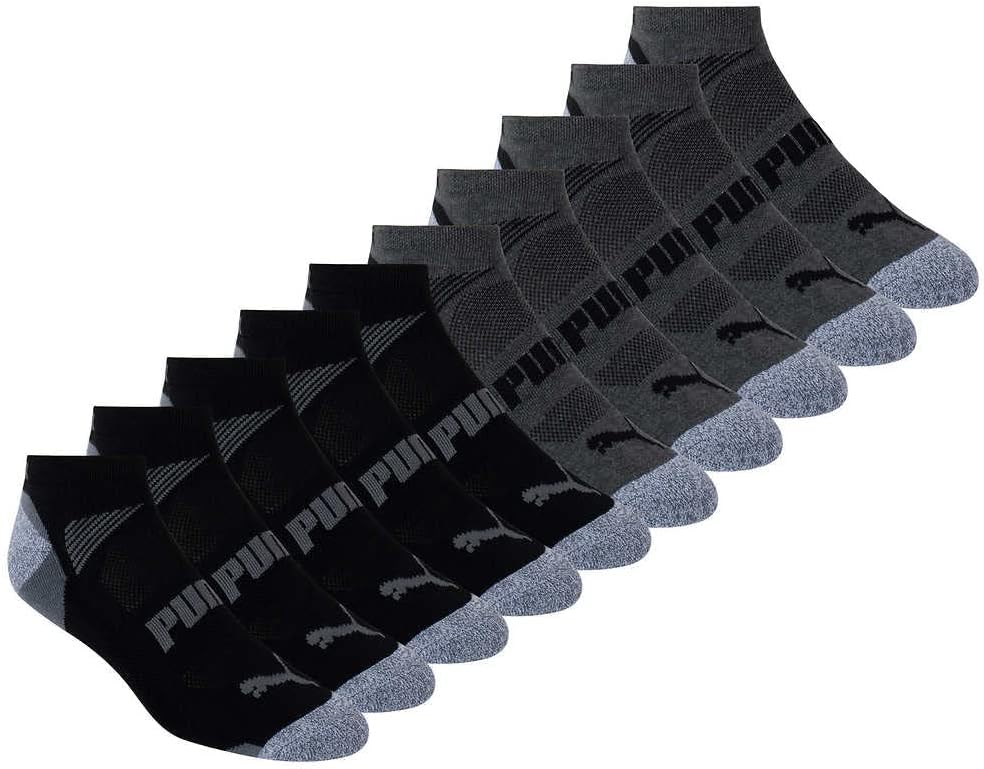 Men's No Show Socks - 10 Pairs