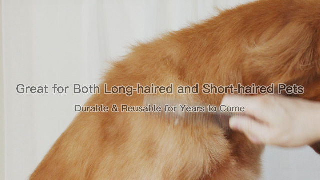 Dog Comb Pet Steel Comb for Dogs and Cats, Stainless Steel Comb with Rounded Teeth, Static-free Metal Comb Corrosion… - Image 7