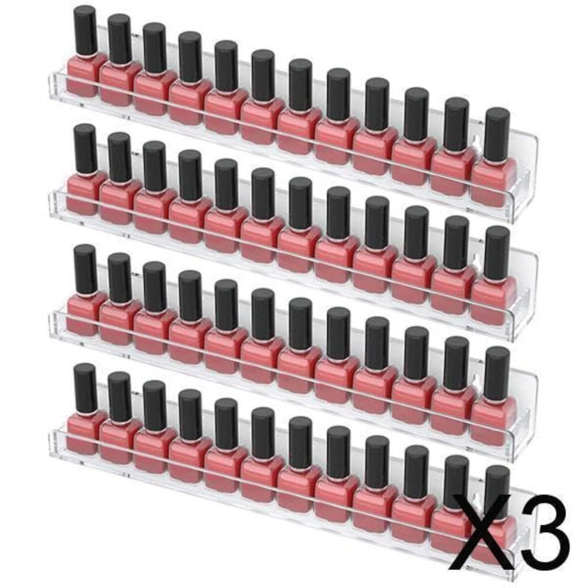 Nail Polish Storage Organizer Wall Rack Display Stand