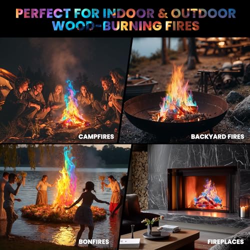 Magical Flames Fire Color Changing Packets Fire Pit (25 Pack), Fire Color Packets for Camping Essentials, Campfire, Bonfire & Fireplaces, Campfire Accessories - Image 5