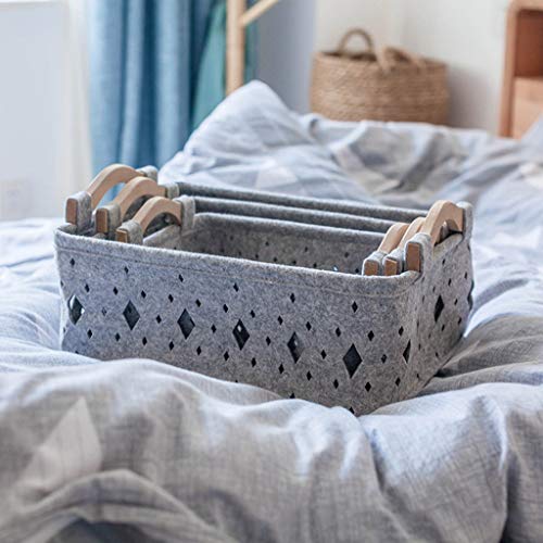 Panier de rangement en feutre pliable pour jouets et linge de maison