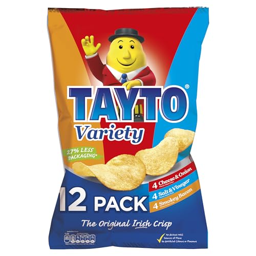Tayto Variety 12 pack Crisps from Ireland 12 x 25g by Tayto