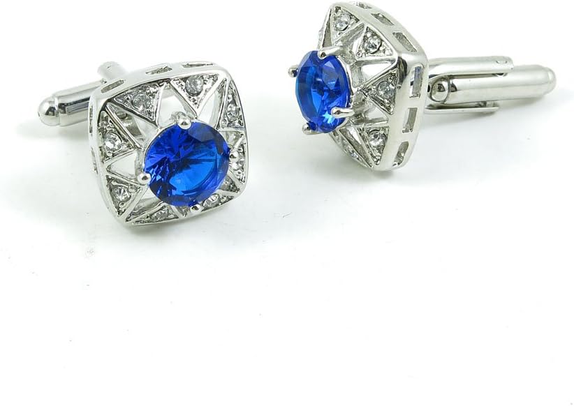 Cufflinks Cuff Links Fashion Mens Boys Jewelry Wedding Party Favors Gift VXA057 Star Blue Crystal