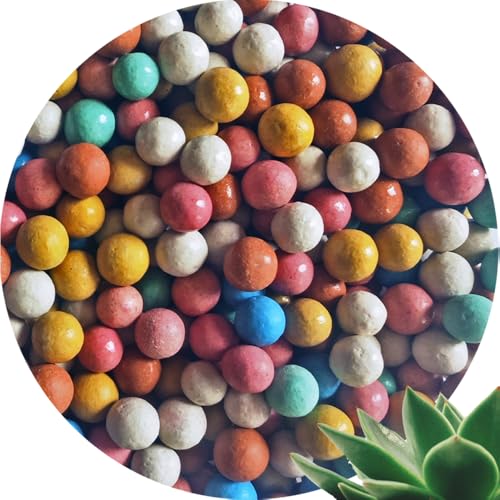 Colorful Clay Pebbles for Plants 8-10mm -No Soil Splash| Multi-Purpose Drainage Rocks for Potted Plants, Aquariums & Hydroponics | Perfect for Gardeners & Aquatic Enths(Colorful, 10lbs)