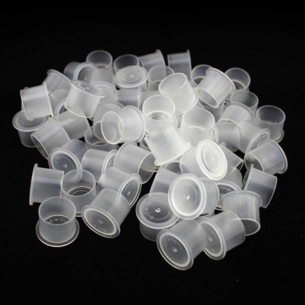 Tattoo Ink Caps - SOTICA 300pcs Tattoo Ink Cups with Base Mixed Size #11 Small #14 Medium #17 Large Plastic Tattoo Caps for Ink Tattoo Supplies(300pcs Mixed)