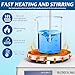 Vevitts 85-2 Magnetic Stirrer Hot Plate with Stir Bar, LED Digital Display, 0-2600RPM Adjustable, Lab Heating Mixer for Liquid Stirring