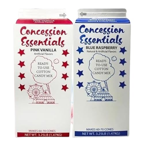 Cotton Candy Floss Sugar 2 pack / 3.25lbs per Flavor - Blue Raspberry and Pink Vanilla (3.25lb (Pack of 2))