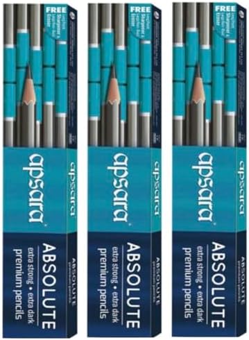 Lápices De Escritura Apsara EZ Grip Extra Dark - Pack De 10 Unidades | Diseño Ergonómico Para Mejor Agarre, Recomendado Para Niños