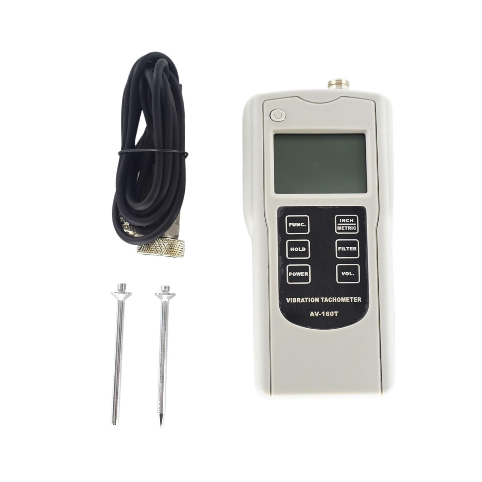 Gqnblvhzupdm One Color Vibration Tester Av-160T Portable Digital Vibration Acceleration Velocity Displacement Tester Tachometer Meter