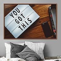 Framed Canvas Wall Art Pressed Quotes 3D Chic Inspirational Multicolor Pop Art Quotes Typography Ultra Whimsical - 16x24 inches