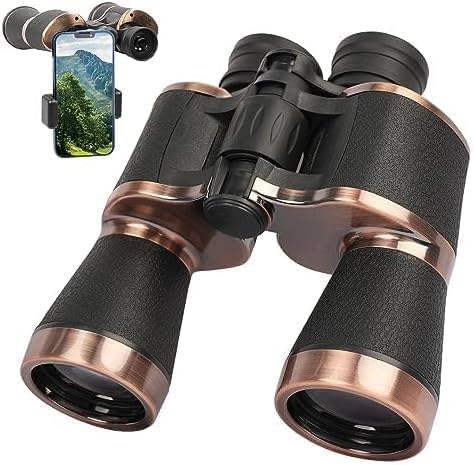 Binoculares 20x50 para adultos, compactos y resistentes miniatura 1