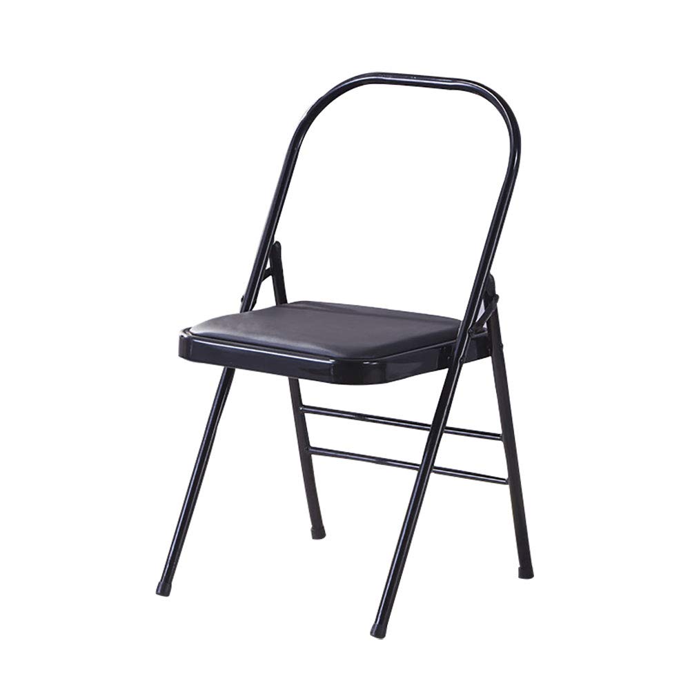 Junxia lyengar Yoga Chair - Backless Flexibility and Strength Training Tool，Pilates，Hardened and Thick Yoga Folding Chair, Solid Anti-Slip, Stable and Durable, Black (B08KGK1F2B) Amazon Price History, Amazon Price Tracker