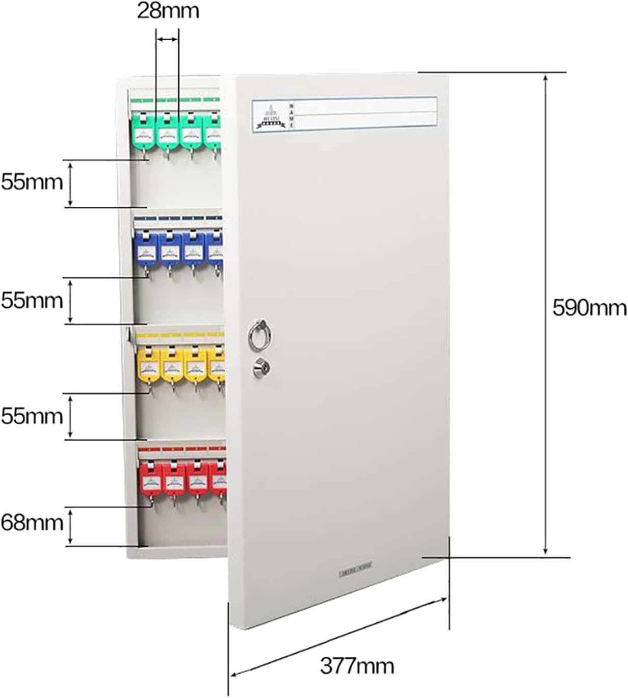 豪奢な キーホルダーは収納キャビネット キーキャビネット96キー容量がスチールプレートでできています Color 96bit 59x37 7x5 2cm Therapeuticapillows Ca