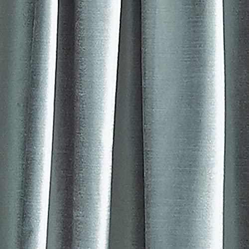 Dkny Curtains Modern Knotted Velvet Lined Curtain Panel Pair, 84", Blue #TOP1