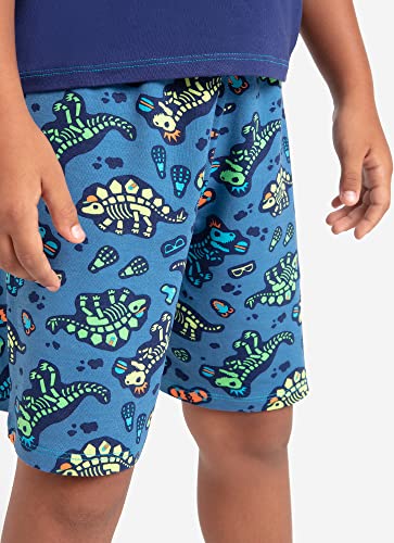 Pijama Manga Curta Menino Viscolycra Dinossauro Fósseis - Puket
