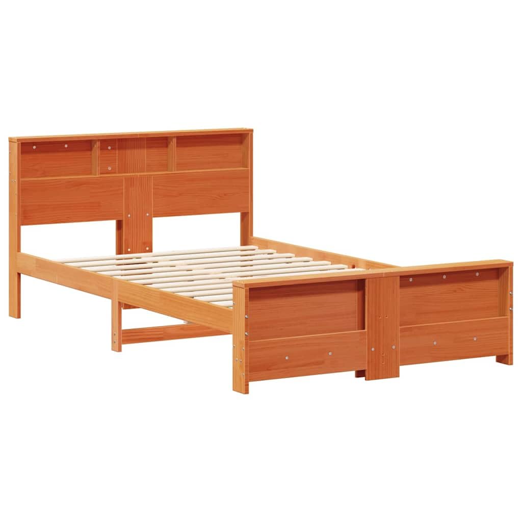 Lite drewno sosnowe platforma nowoczesna 120x190 cm brązowy