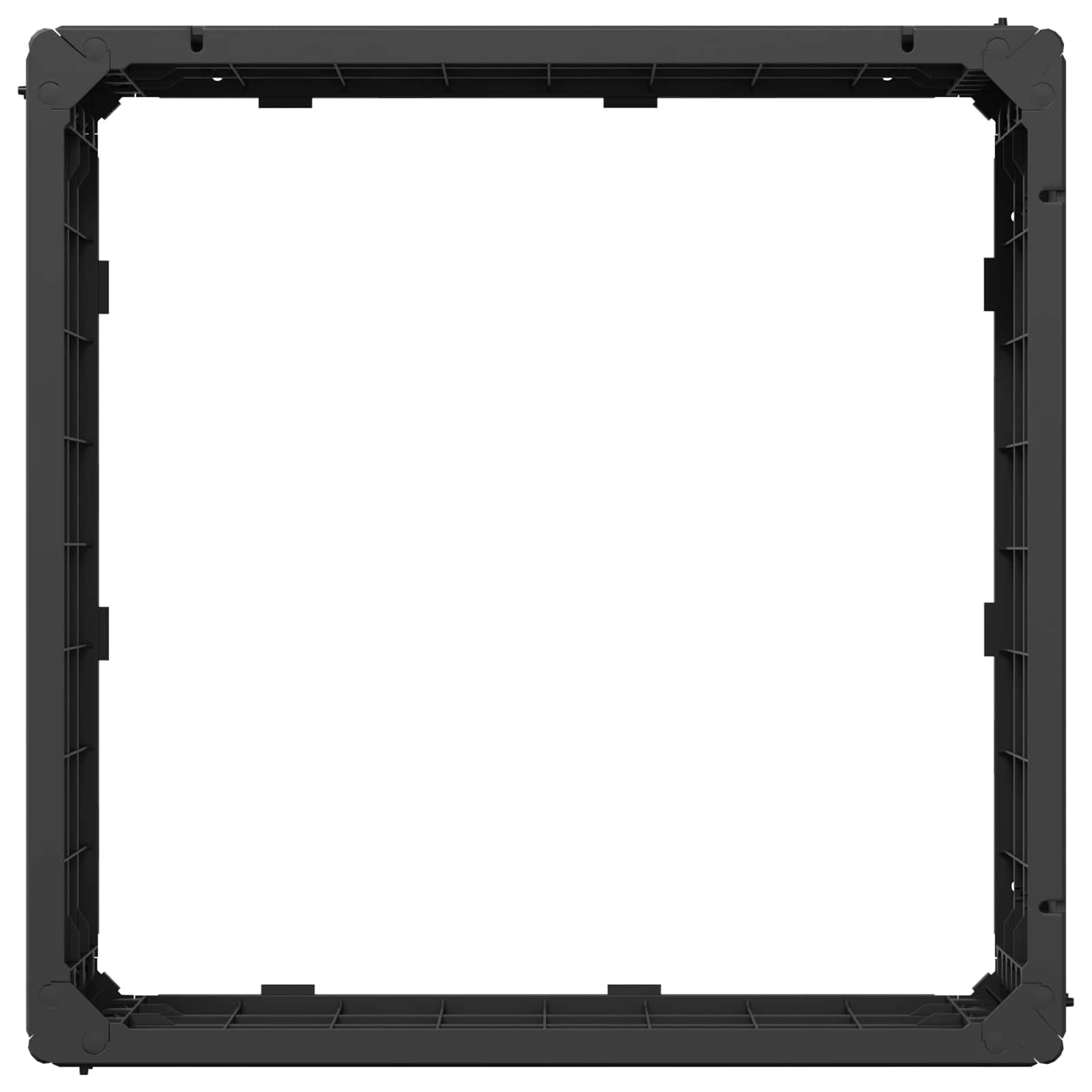 vidaXL Podniesiony grządka Czarny 75,5 x 75,5 x 25 cm PP
