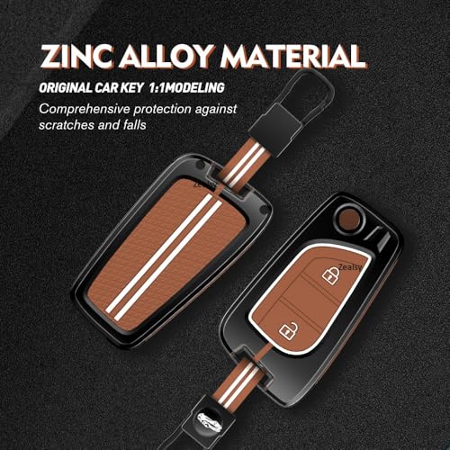 Image of Car Key Cover Compatible for Toyota Innova Crysta, Corolla Altis Stylish Full Protection 2-Button Flip Key | Glow-in-The-Dark Car Key Protector