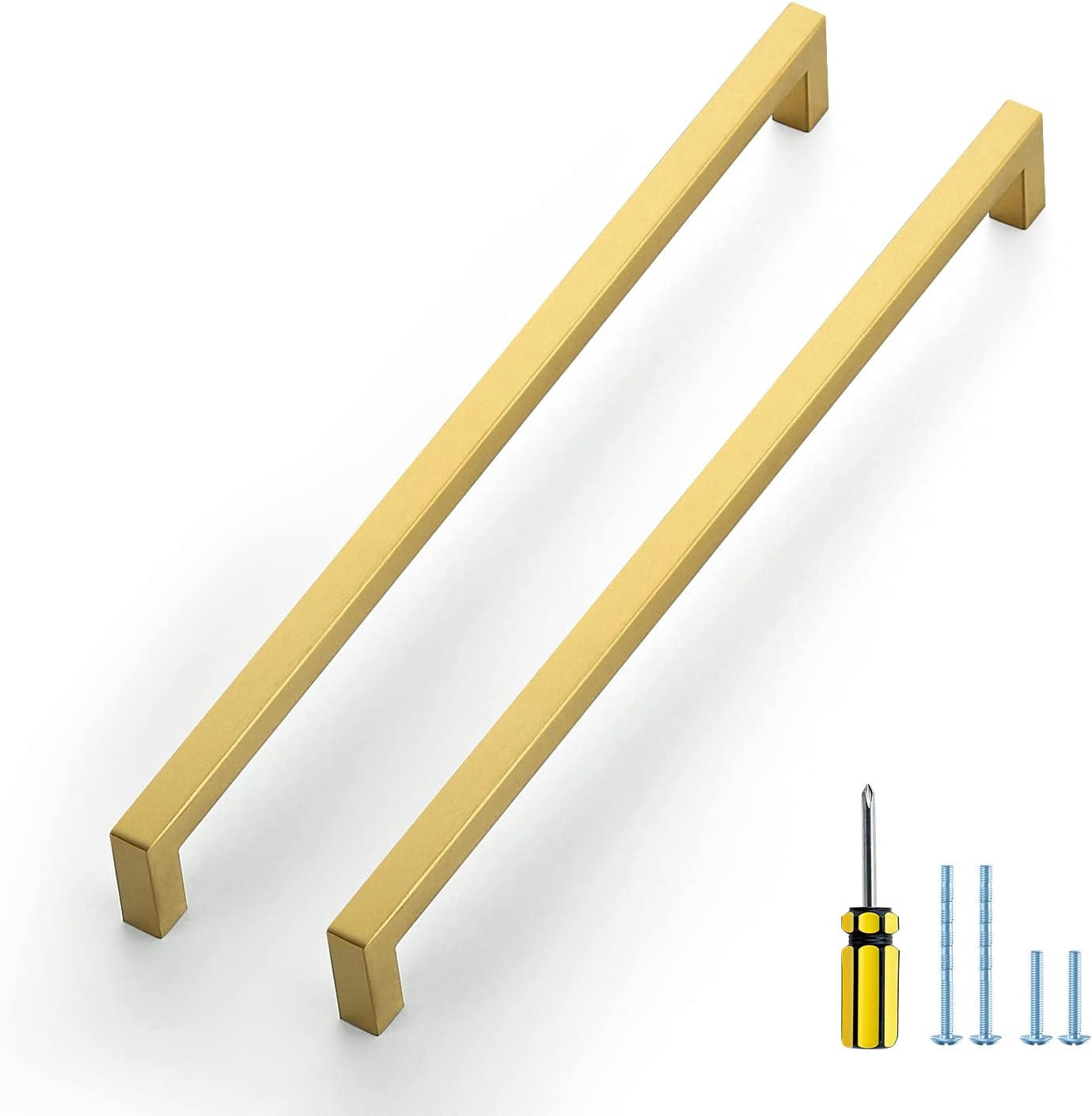 Ravinte 20 Pack Gold Pulls 123/5 Inch Brushed Brass Kitchen