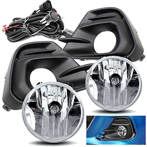 UFRAME Compatible with 2016 2017 2018 Chevy Chevrolet Spark Fog light Kit w/Bezels/Wiring/Switch/Bulbs