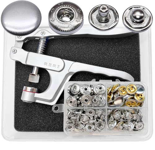 Boutons Pression en Métal 15 mm pour réparer facilement le cuir sans couture