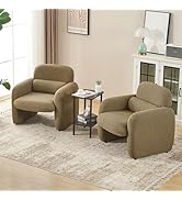 Furniliving 30.5" Accent Chairs Set of 2, Chenille Fabric Living Room Chair, Comfy Upholstered Ar...