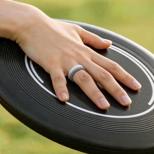 Image of Egnaro Women's Silicone Anniversary Rings, 2.5mm Wide 1.8mm Thick Stackable Rubber Wedding Band, Thin Stylish Comfort Fit Silicone Ring for Nurse, Workout, Work, Pregnancy, Travel, Daily Gift