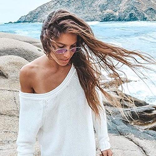 Image of COASION Vintage Small Oval Aesthetic Sunglasses Retro for Women Men Hippie Cool Metal Frame Sun Glasses
