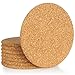 COM-FOUR® 8x Soucoupe en liège rond - soucoupe ronde pour casserole, poêles, cuisine et maison - dessous - Ø 19 x 1 cm