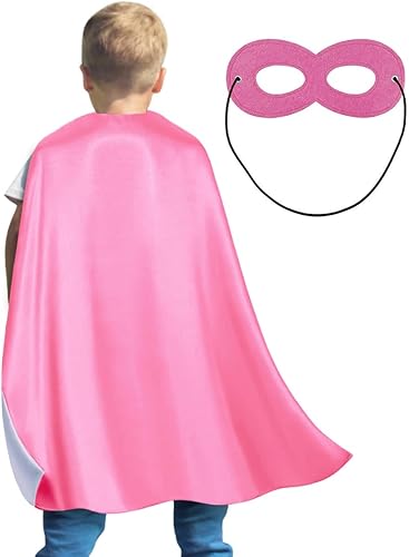 Naichuo Capa de superhéroe con máscara, disfraces de doble cara para Halloween, Navidad