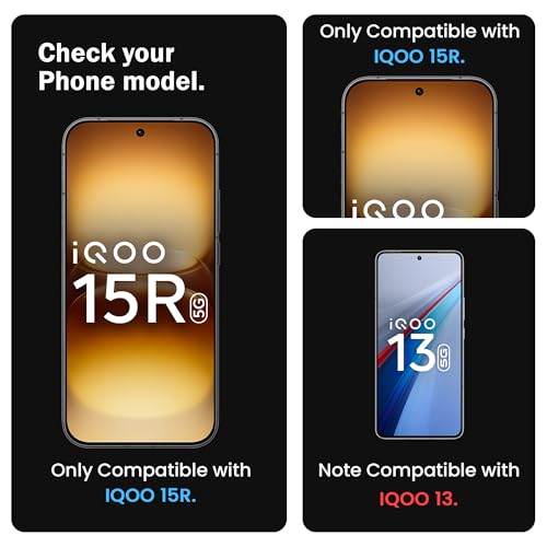 Image of ArmourPro Gorilla Tempered Glass Screen Protector Compatible for IQOO 15R with Edge-to-Edge Protector Coverage, Cable Protector and Installation kit (6.59 Inch)