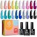Beetles Smalto Semipermente per Unghie in Gel, 20 Colori Smalto Gel Per Unghie 5ml, Smalto per Unghie Gel Base Coat e Top Coat 7,5ml, Lampada UV / LED Asciugatura, Kit Regalo di Bellezza Manicure