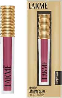 Lakme Ultimate Glam Liquid Lipstick, Nude Hue | Moisturising Matte |Blurs Lip Lines | Non Sticky Formula | Intense Color P...