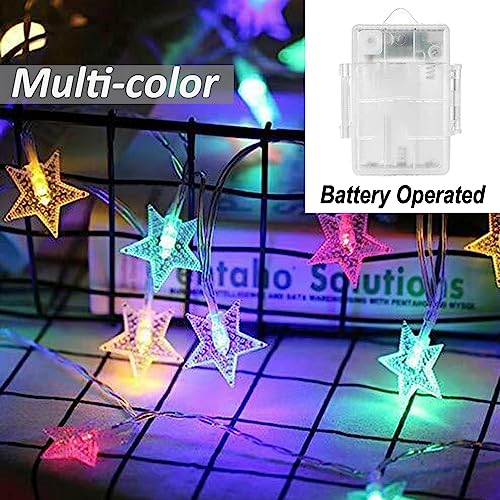 Solhice Star String Lights Battery Operated Color Changing 20Ft, 40 Leds Hanging Christmas Twinkle Lights For Outdoor Indoor thumb #4