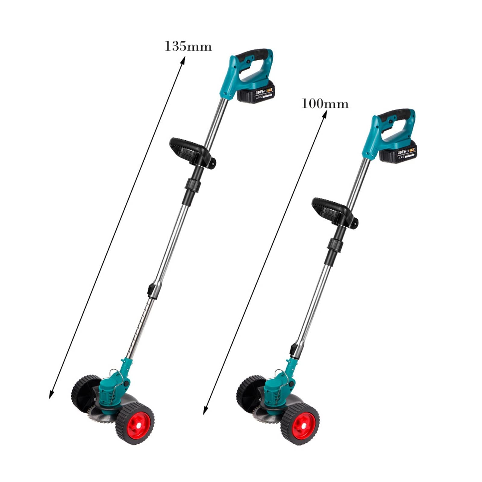 Cortacésped eléctrico Plegable de Mano, Recortadora eléctrica Ajustable con Accesorios, Herramienta poda jardín,Mantenimiento eficiente del jardín(NO Roll Set)