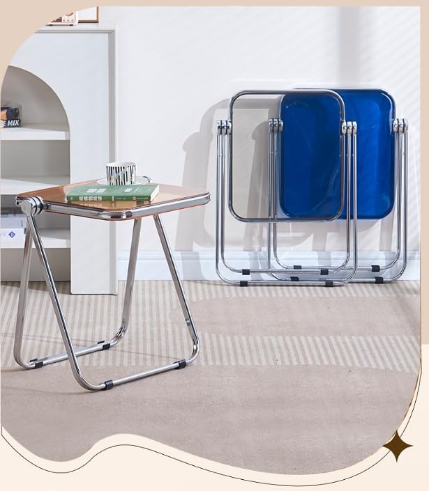 アクリルテーブル、折りたたみテーブル、透明、折りたたみ、北欧の軽い高級、小さなコーヒーテーブル、シンプル、厚みがあり、家族のリビング