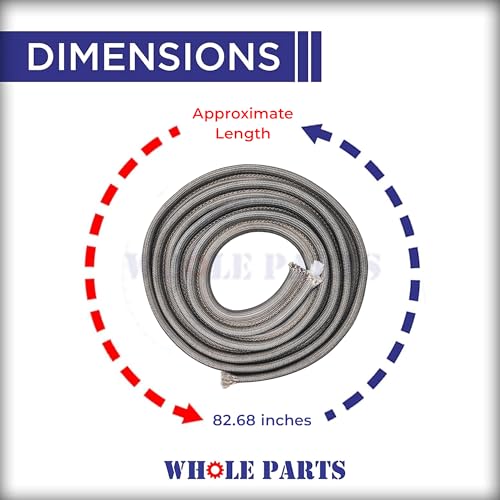 Upgraded Whole Parts Range Oven Door Seal Gasket (Approximate Length is 82.68 inches) Part# 5303051704 - Replacement & Compatible with Some Frigidaire and Kenmore Ranges or Ovens by Whole Parts - Used condition - Image 2