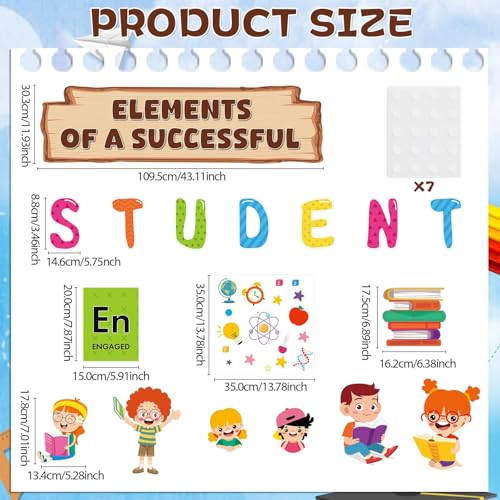 Science Bulletin Board Set Chemistry Periodic Table Poster Classroom Decorations Inspirational Word Cards Scientist Lab Paper Cutouts Positive Teacher Supplies for Back to School Door Wall Decor - Image 2