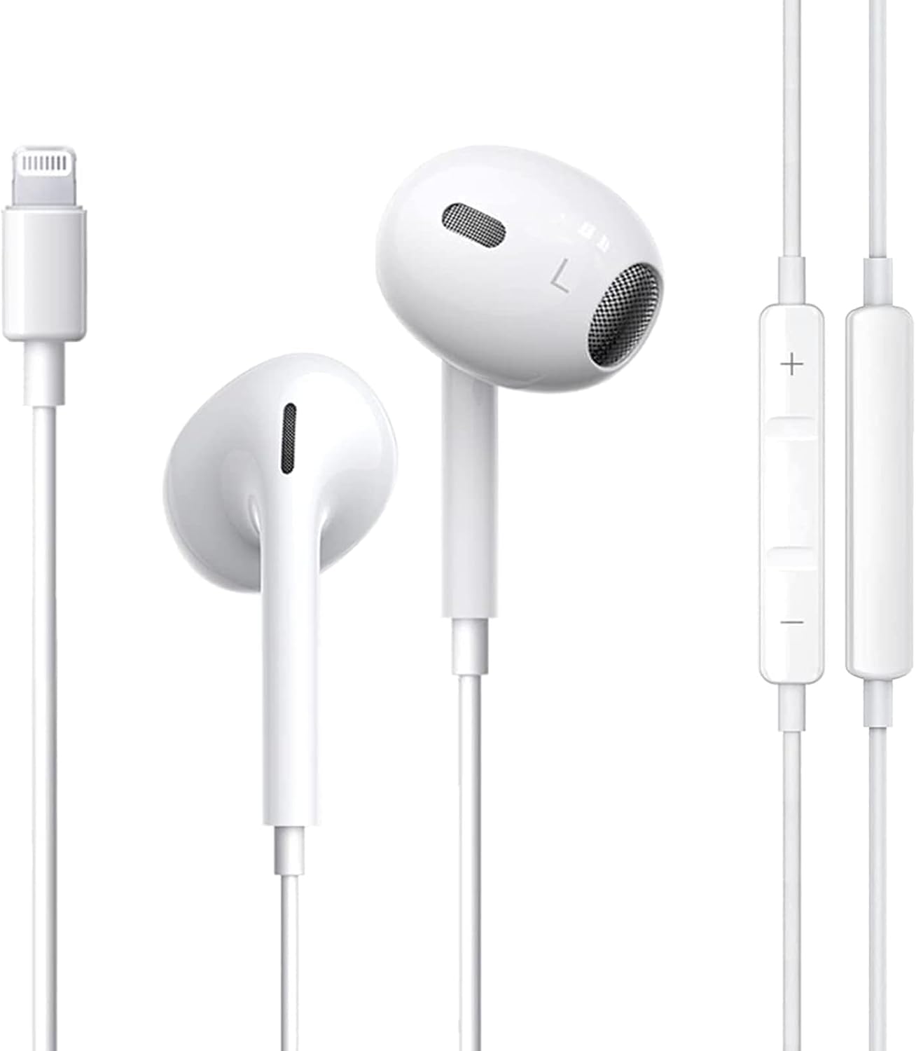 Apple Earbuds Wired with Lightning Connector, [Apple MFi Certified