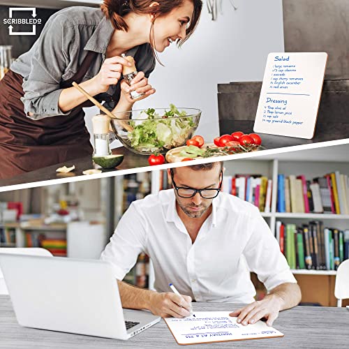 Scribbledo Small White Board Dry Erase Mini Whiteboard 9X12 Inch Small Dry Erase Board Marker Board Dry Erase Lapboards Handheld Personal White Boards For Students Small Whiteboard Office Kitchen #TOP2