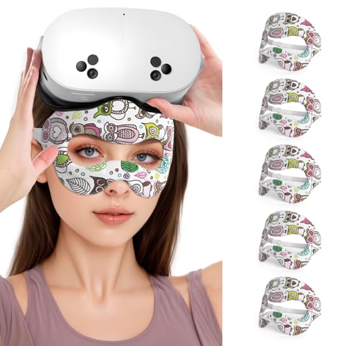 VR Sweat Mask for Meta Quest 3S VR Headsets Quest 3 Foam Band Breathable Oculus 2 Pro VR Workout Supernatual Face Dry Cool Guard Cover Sweat Absorption Face Mask (Printed White) by VRMASTER - Used condition - US$18.21