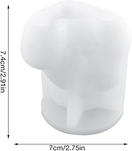 Miniatura 9 de Naysku Molde de silicona para velas de oso 3D molde de jabón de oso encantador molde de resina de oso para bricolaje hecho a mano velas de jabón